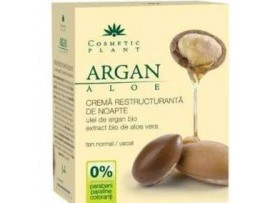 Cosmetic Plant - Crema Restructuranta de noapte cu argan si aloe vera 50 ml